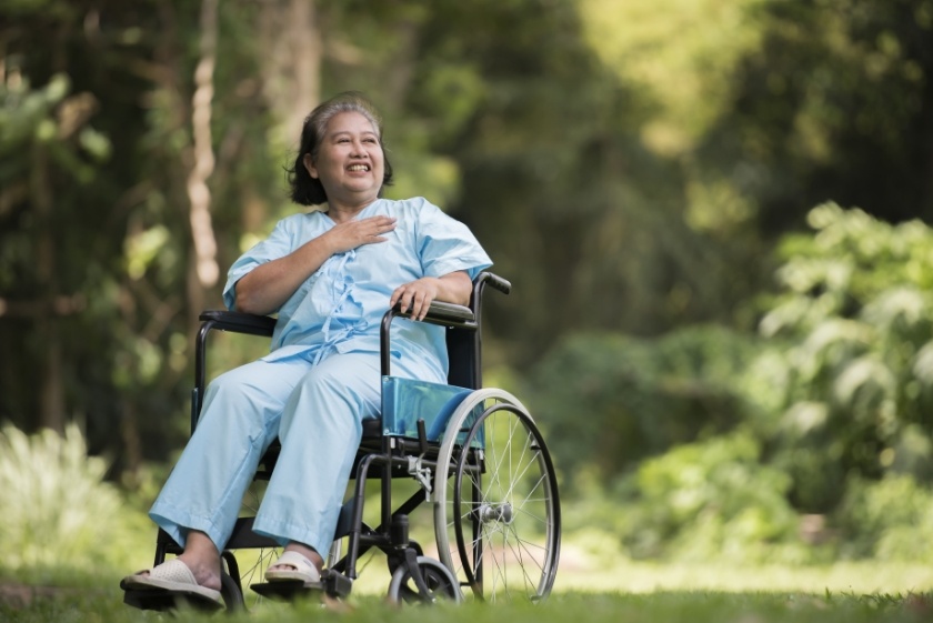 patient on wheelchair
